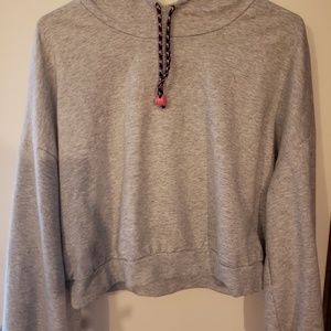 Grey cropped hoodie